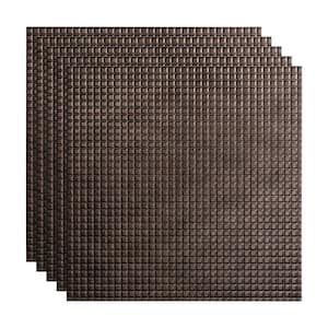 Square 2 ft. x 2 ft. Smoked Pewter Lay-In Vinyl Ceiling Tile (20 sq. ft.)