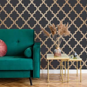 Marrakesh Midnight & Gold Peel and Stick Wallpaper (Covers 28 sq. ft.)