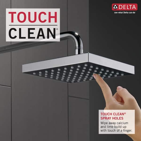 Delta 1-Spray Patterns 1.75 GPM 8 in. Wall Mount Fixed Shower Head
