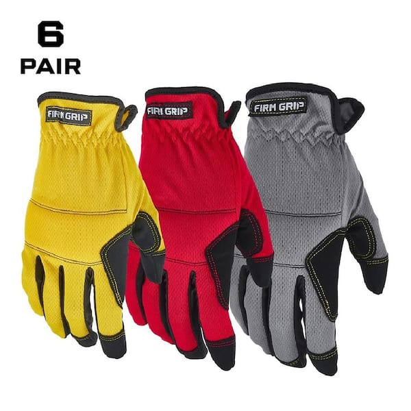 Large Utility High Performance Outdoor and Work Gloves (6-Pack)