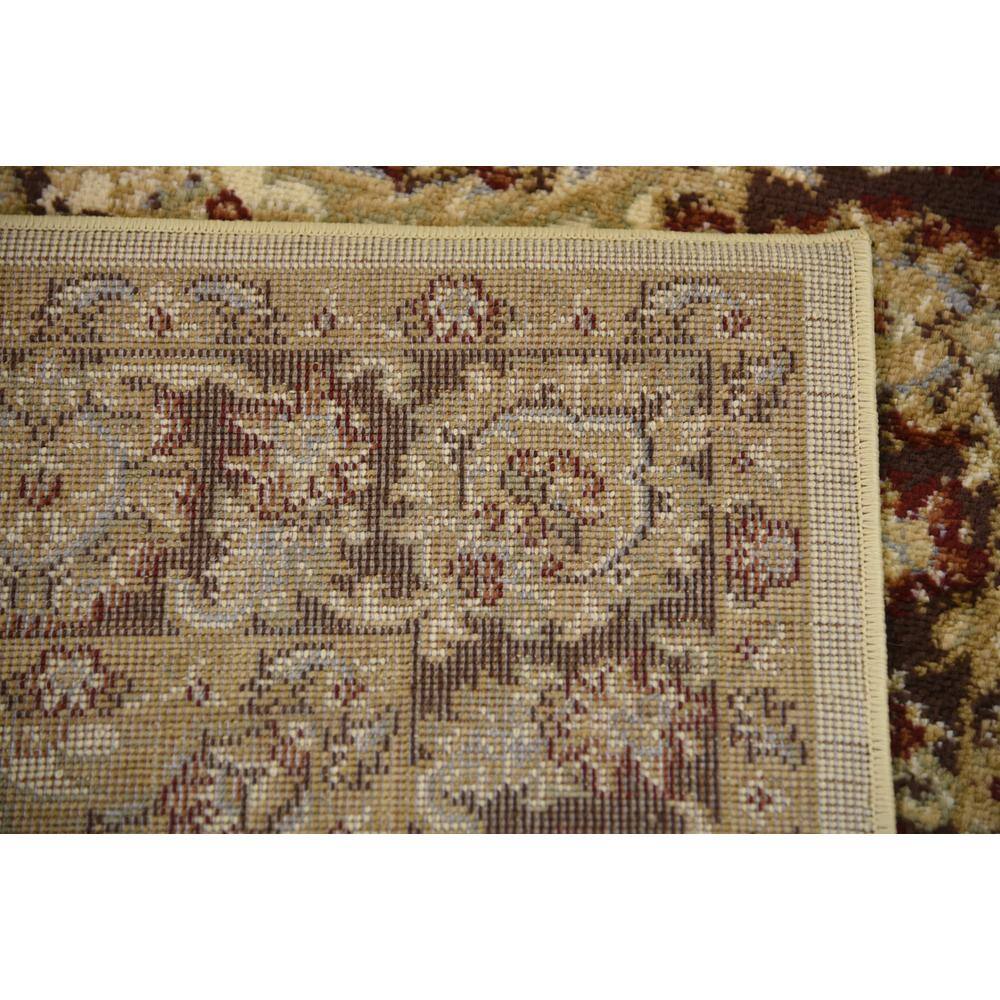 Ivory Floral Rectangular Synthetic Easy Care Area Rug