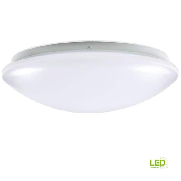 EnviroLite 14 in. 150-Watt Equivalence White Integrated LED Round Ceiling Flushmount