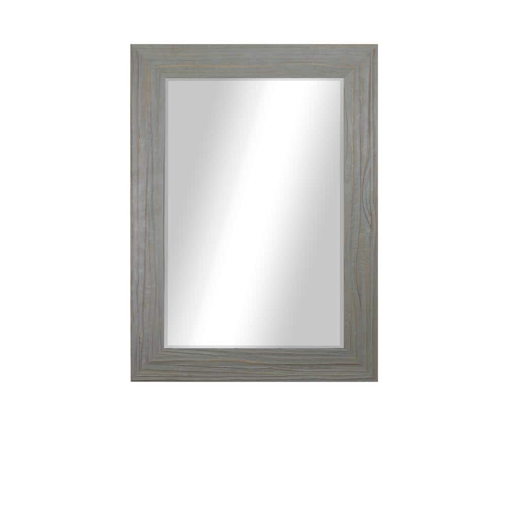 Modern Rustic ( 21.75 in. W x 25.75 in. H ) Wooden Rectangular Weathered Gr