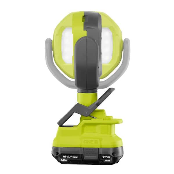 RYOBI ONE+ 18V Cordless LED Clamp Light Kit with 1.5 Ah Battery