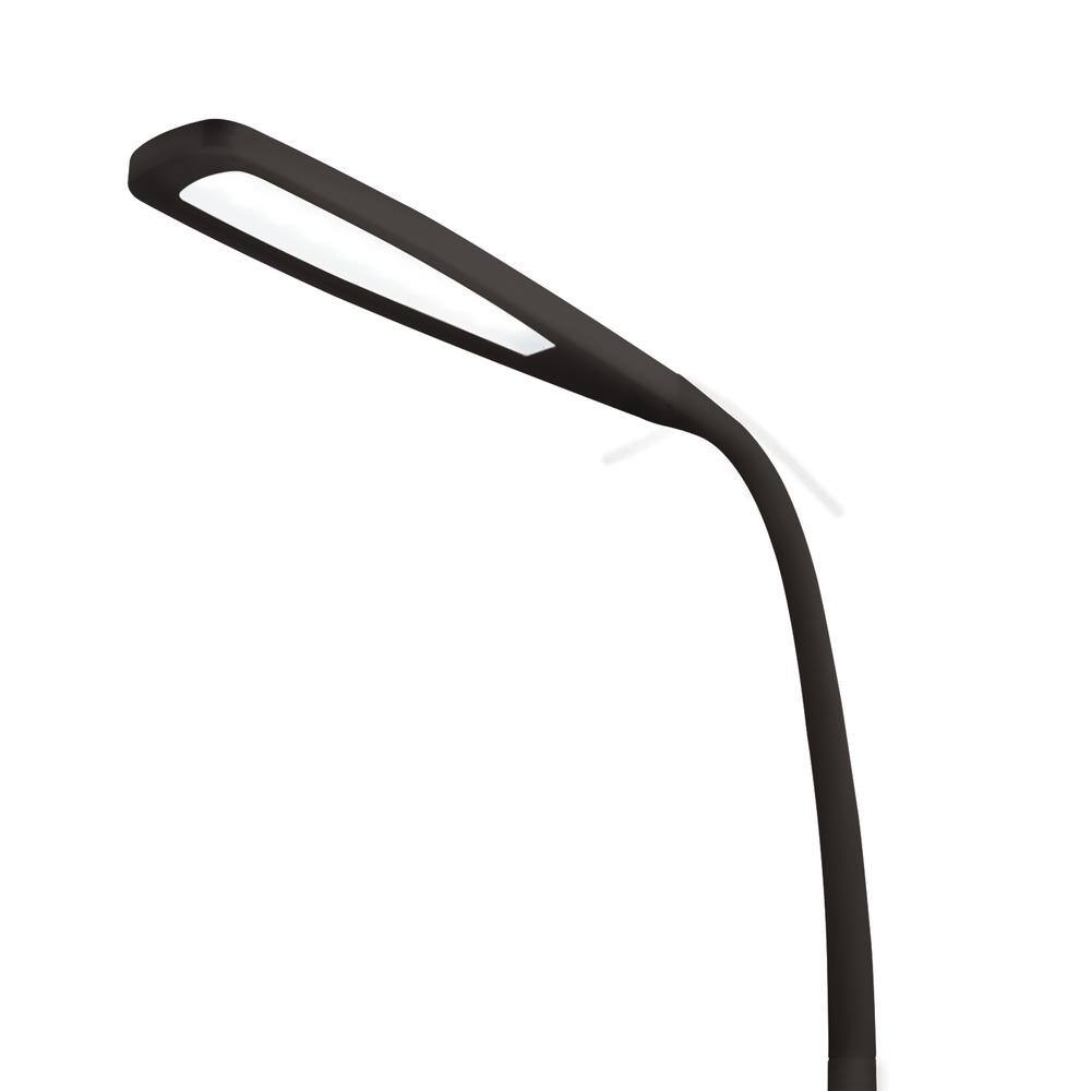 Adjustable Arc LED Floor Lamp with 3-Way Touch Dimmer in Matte Black