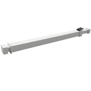 15.7 in. to 26.75 in. White Adjustable Window Security Bar with Child-Proof Lock for Ventilation