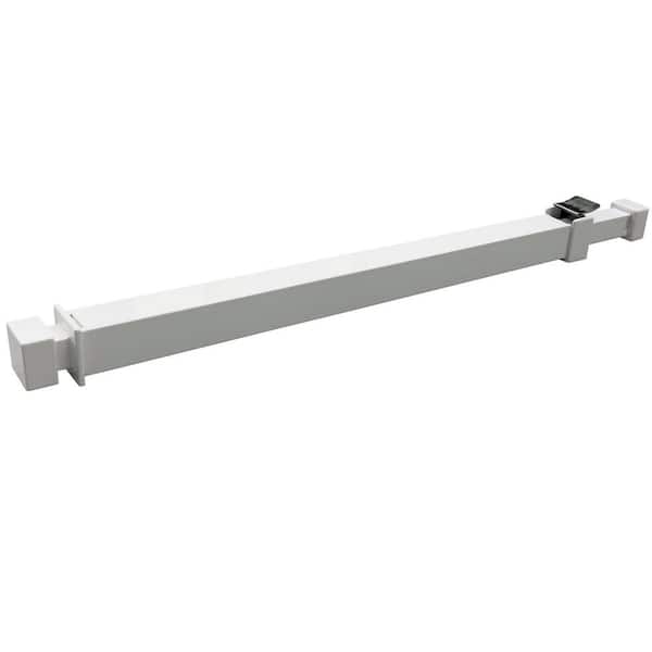 IDEAL SECURITY 15.7 in. to 26.75 in. White Adjustable Window Security Bar with Child-Proof Lock for Ventilation