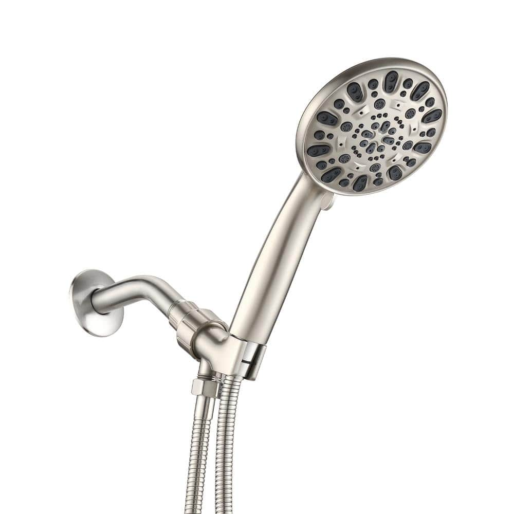 Yasinu Single Handle 7 Spray Round High Pressure Shower Faucet In Brushed Nickel Ynbc012bn The 6975