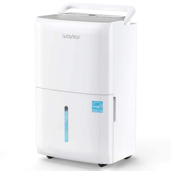 waykar 80 pt. 5,000 sq. ft. Energy Star Dehumidifier with Drain Hose and Bucket for Wetroom, Basement and Bedroom in White