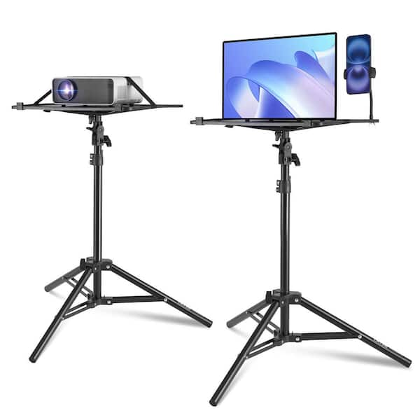 VEVOR Projector Stand, Laptop Stand Tripod Adjustable Height from 26.97 to 63 in. Portable Projector Tripod Stand with Tray