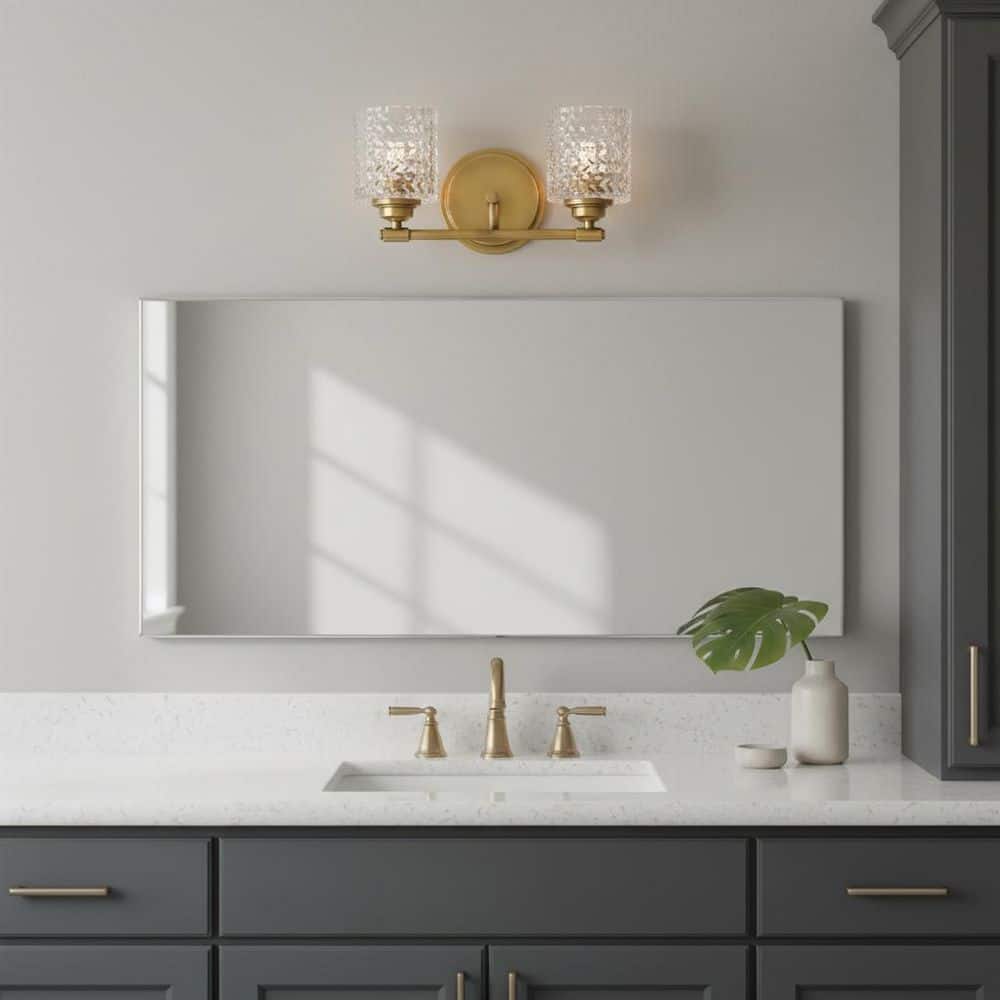 Elle 14.5 in. 2 Light Heritage Brass Vanity Light price history on PriceWatchPro