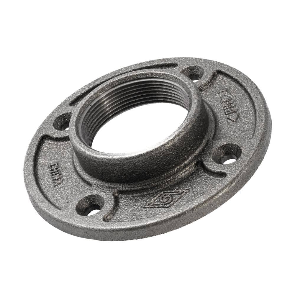 Southland 2 in. Black Malleable Iron Threaded Floor Flange 521-608HN ...