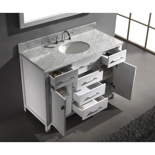 Caroline Madison 36 in. W Bath Vanity Cabinet Only in White Caroline Madison 36 in. W Bath Vanity Cabinet Only in White