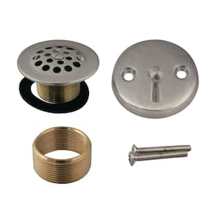 3-1/8 in. Trip Lever Tub Trim Set with 2-Hole Overflow Faceplate and Adapter, Satin Nickel