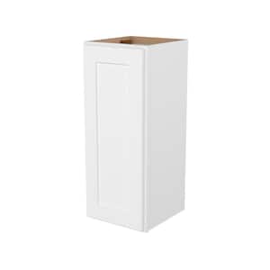 Easy-DIY 12-in W x 12-in D x 30-in H in Shaker White Ready to Assemble Wall Kitchen Cabinet 1 Door-2 Shelves