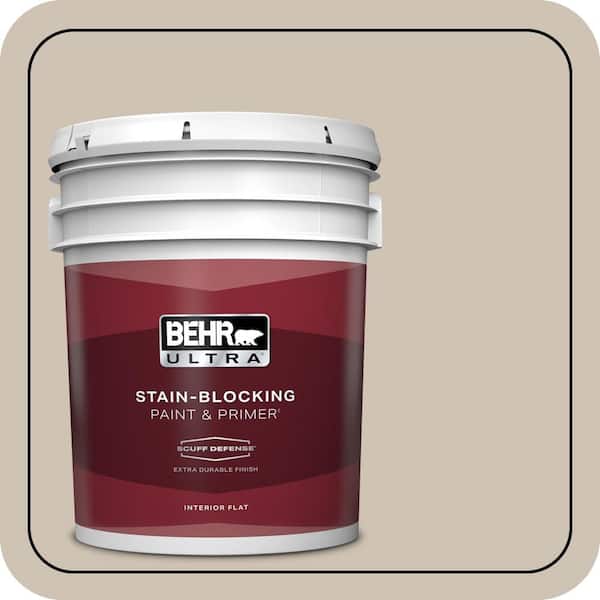 BEHR ULTRA 5 gal. #BXC-04 Cavern Echo Extra Durable Flat Interior Paint & Primer