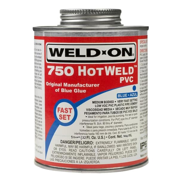 Weld-On 32 oz. PVC 750 HotWeld Cement in Blue