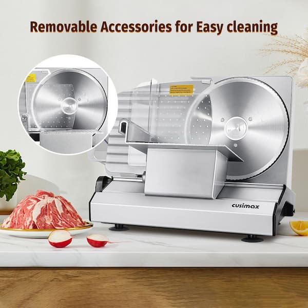 JEREMY CASS 200 W Silver Electric Deli Meat Cheese Food Slicer