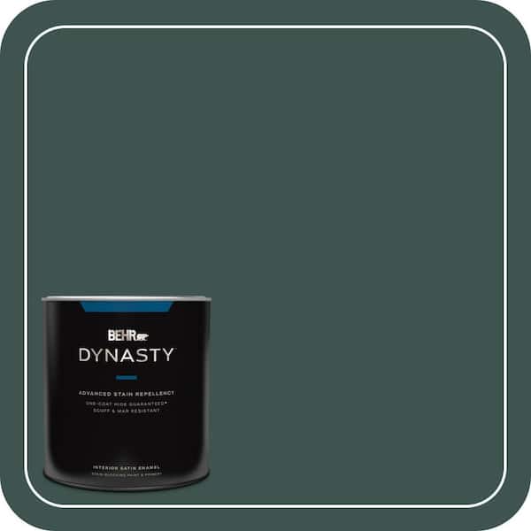 BEHR DYNASTY 1 qt. #480F-7 Sycamore Tree Satin Enamel Interior Stain-Blocking Paint & Primer