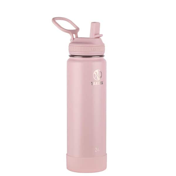 Takeya Actives 24 oz. Blush Insulated Stainless Steel Water Bottle with  Straw Lid 51221 - The Home Depot
