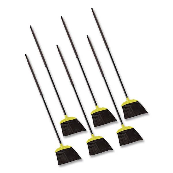 46 in. Handle Jumbo Smooth Sweep Angled Broom in Black/Yellow (6/Carton)
