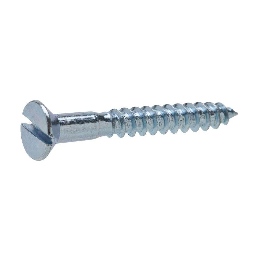 Piece-100 8 x 1-3/4 Hard-to-Find Fastener 014973311599 Slotted Flat Wood Screws 