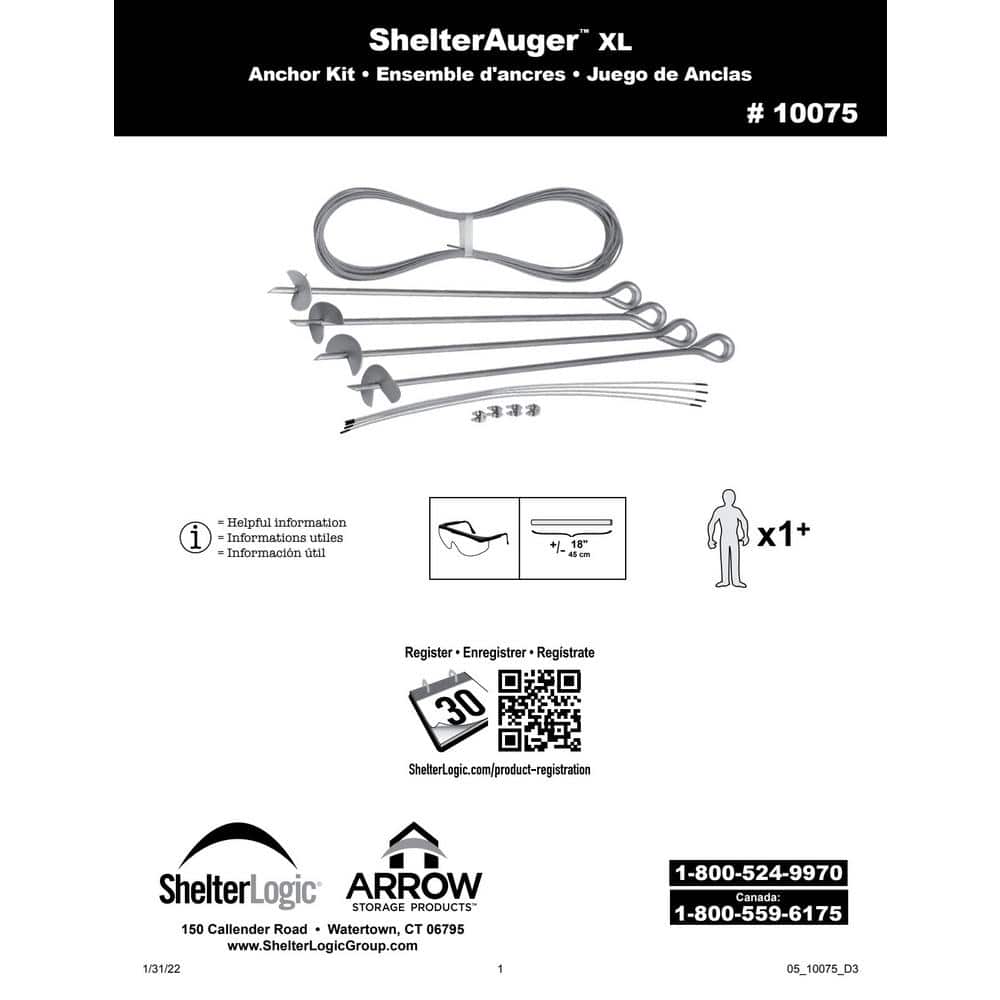 ShelterLogic ShelterLogic Steel Anchor Kit