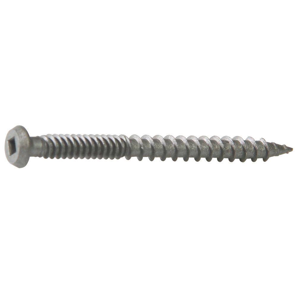 Stainless Steel Deck Screws Square Drive T-17 Wood Grip Rite #10 2-1/2" Qty 1000 
