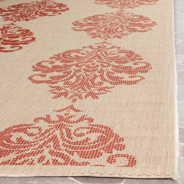 Red Area Rugs Details about   Safavieh Indoor Outdoor Natural CY2720-3701 