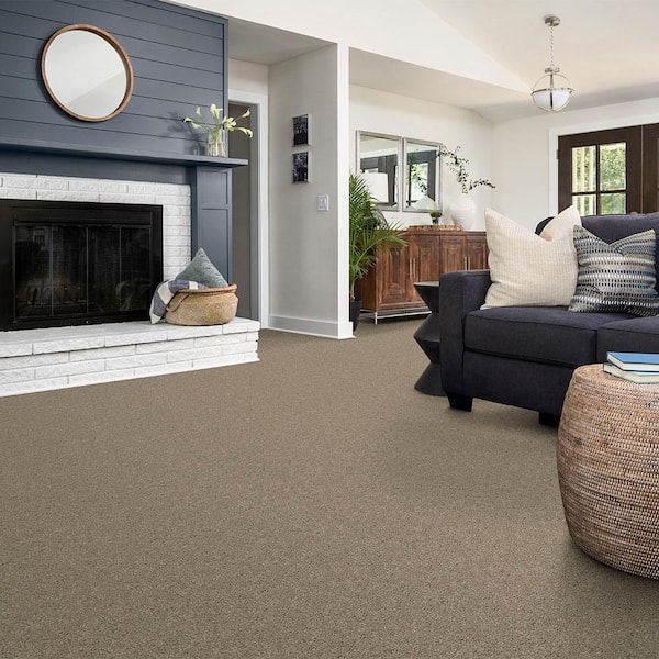 Alpine - Peace - Beige 17.3 oz. Polyester Texture Carpet - Installation Required