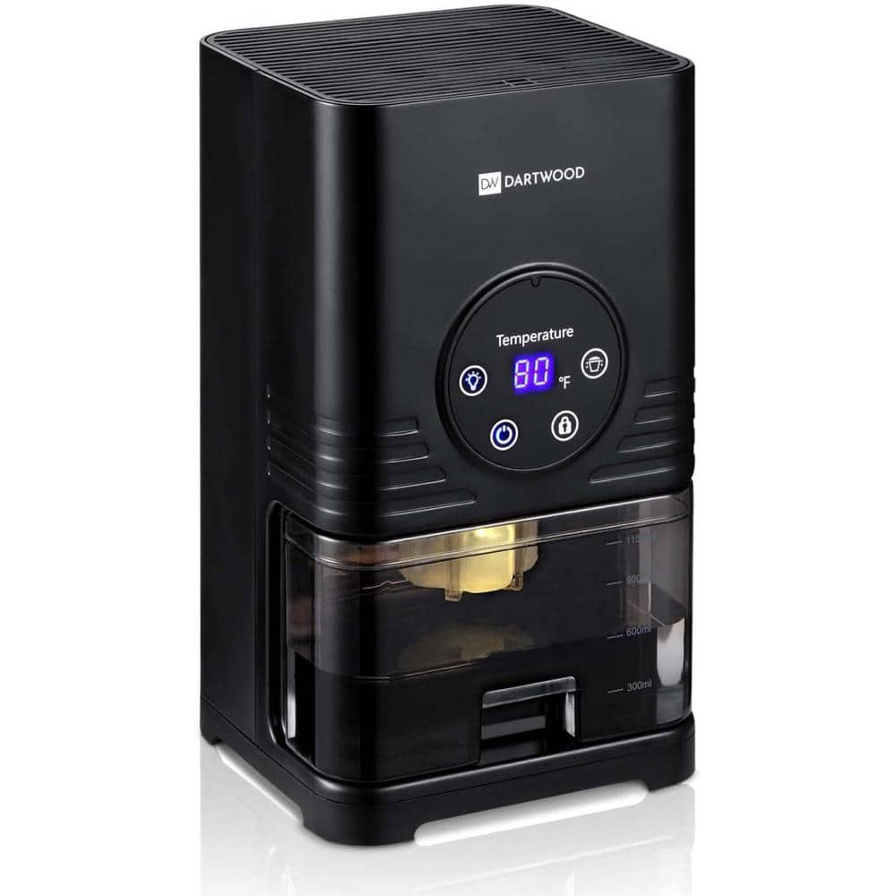 Portable 1000 ml, 34 oz. 15-Pint Bucket Storage Dehumidifier with LED Light
