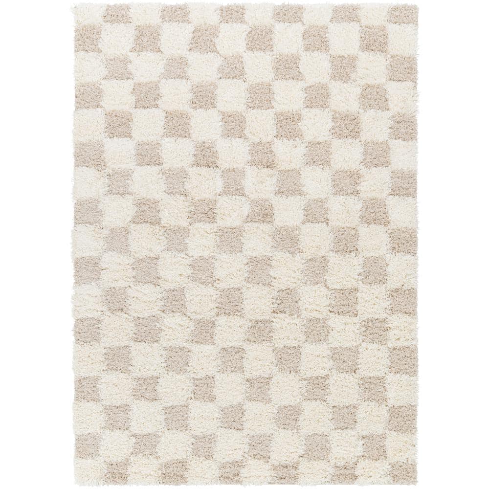 Urban Shag Light Beige/Cream Fill in Later 5 ft. x 7 ft. Indoor Area Rug