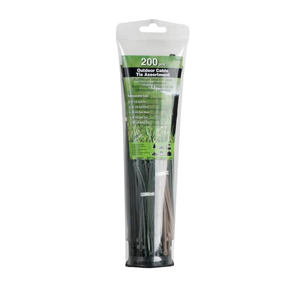 Garden Cable Tie Tube 200-Pack Camouflage 8 in 