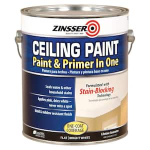 1 gal. Flat Bright White Ceiling Paint and Primer in One (2-Pack)