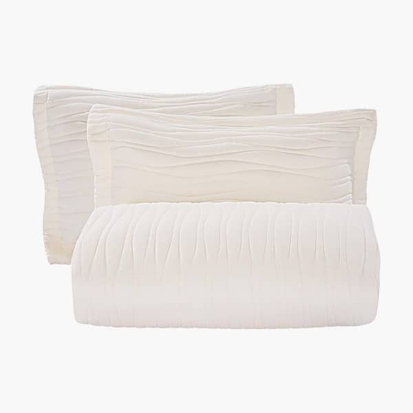 Queen Quilt Set 3-Piece Lightweight Comforter Microfiber Bedding with 1 Quilt and 2 Pillow Shams for All Season