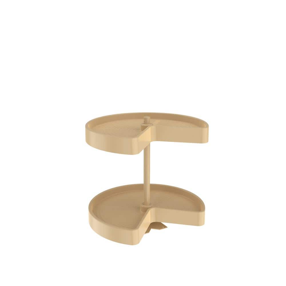 18 in. Almond Polymer Kidney Lazy Susans 2-Shelf price history on PriceWatchPro