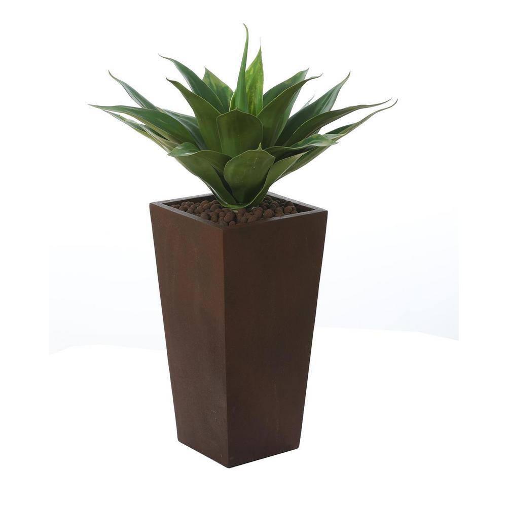 Rustic Brown Tall Square Tapered Planter