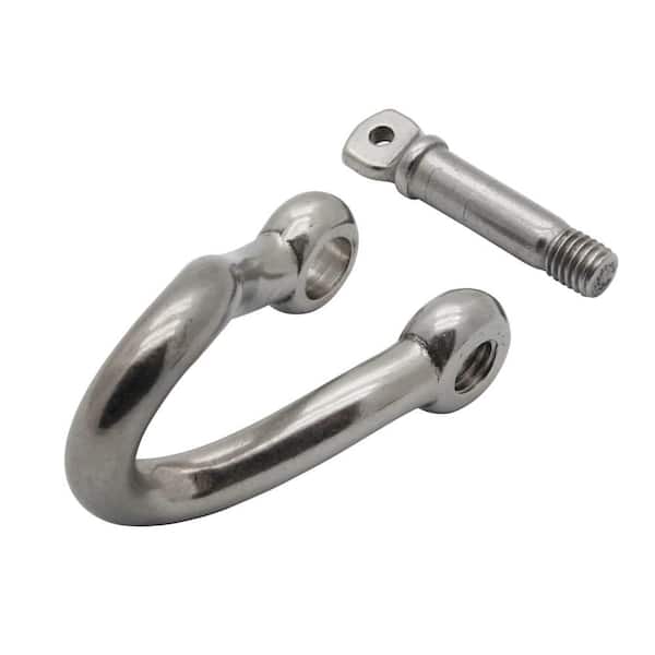 5/16 Silver Extreme Max 3006.8239 BoatTector Stainless Steel D Shackle 