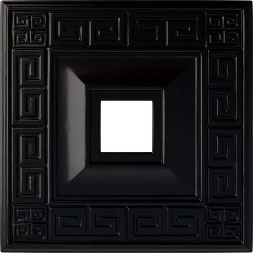 "1-1/8"" x 18"" x 18"" Polyurethane Eris Ceiling Medallion, Hand-Painted Jet Black" price history on PriceWatchPro