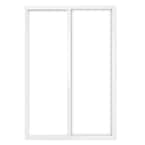 Contractors Wardrobe 48 in. x 81 in. Silhouette 1-Lite White Aluminum ...