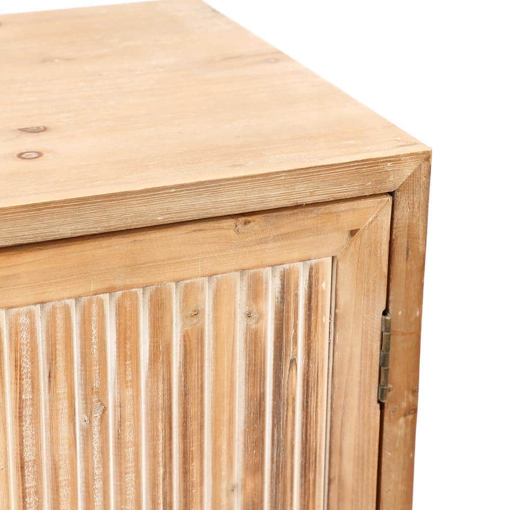 Rustic Fir and Manufactured Wood 2-Door Storage Cabinet