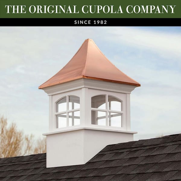 26 in. x 42 in. Westport Vinyl Cupola with Copper Roof