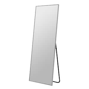 21 in. W x 64 in. H Modern Rectangle Oversized Sapphire Metal Framed Full Length Standing Mirror