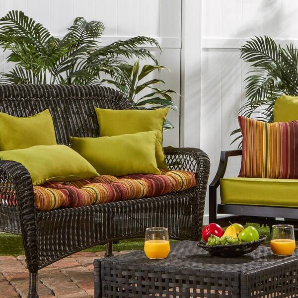Greendale Home Fashions AZ4805-SALSA Fire 44-inch Outdoor Swing/Bench Cushion