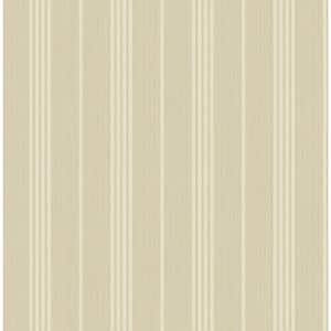 Textile Stripes Gold Paper Non Pasted Strippable Wallpaper Roll (Cover 56.05 sq. ft.)