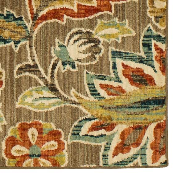 Touch of Class Elegant Corner Floral II Rug Runner, 2'3 x 11', Peach