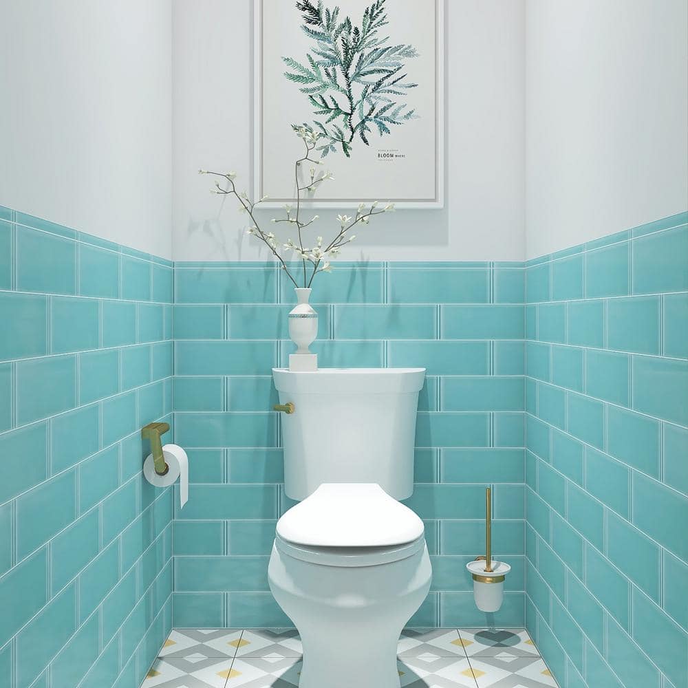 Crystile Ocean 4 in. X 12 in. Glossy Glass Subway Tile (10 sq. ft./Case)