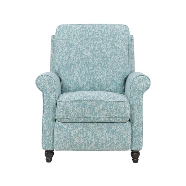 ProLounger Blue Coral Woven Fabric Push Back Recliner Chair
