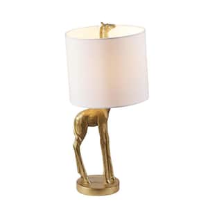 16.54 in. Gold Standard Light Bulb Globe Bedside Table Lamp