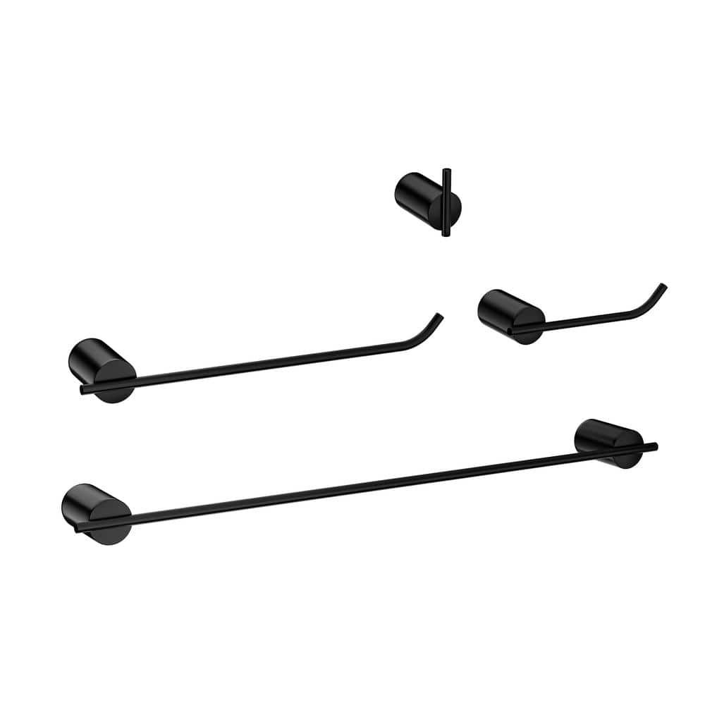 Aosspy Modern 4Piece Bath Hardware Set with Mounting Hardware in Matte